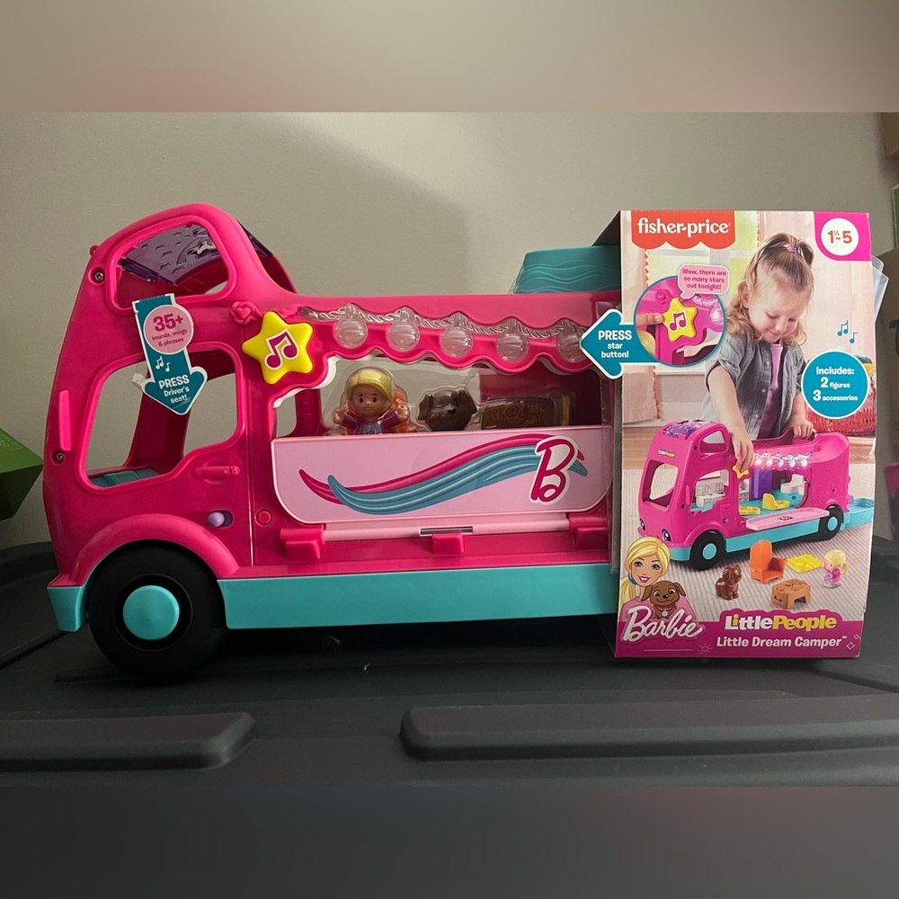 Fisher-Price Barbie Pink and Teal Dream Camper Playset